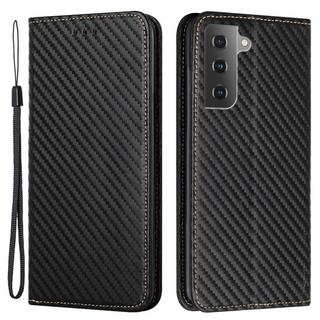 Cover-Discount  Galaxy S23 - Carbon Look Flip Case Hülle 