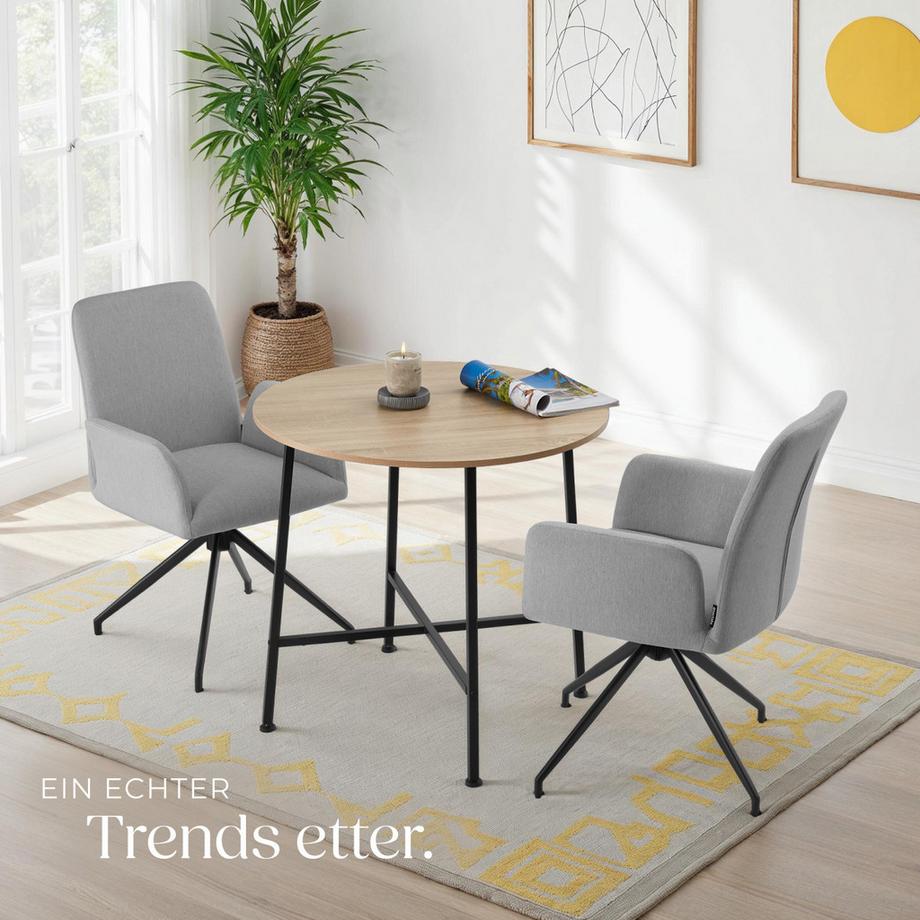 Tectake Tavolo da pranzo Ennis stile industriale  