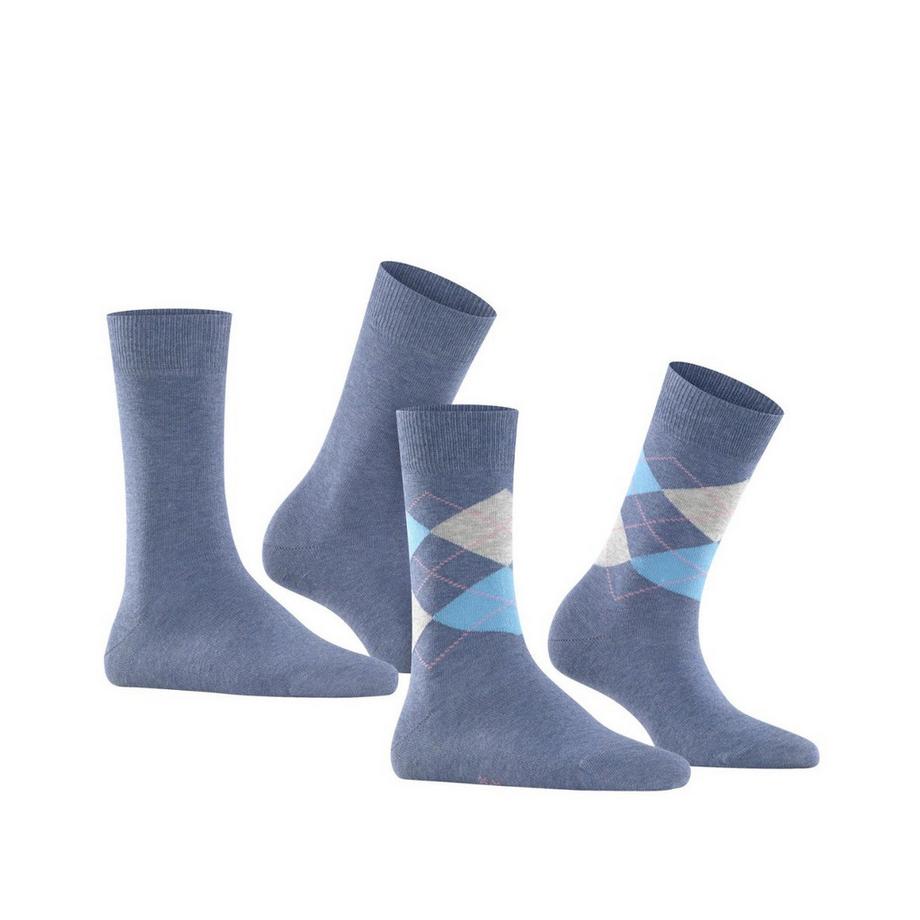 Burlington Everyday Mix Argyle und Uni Socken 2er-Pack  