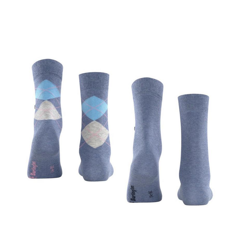 Burlington Everyday Mix Argyle und Uni Socken 2er-Pack  
