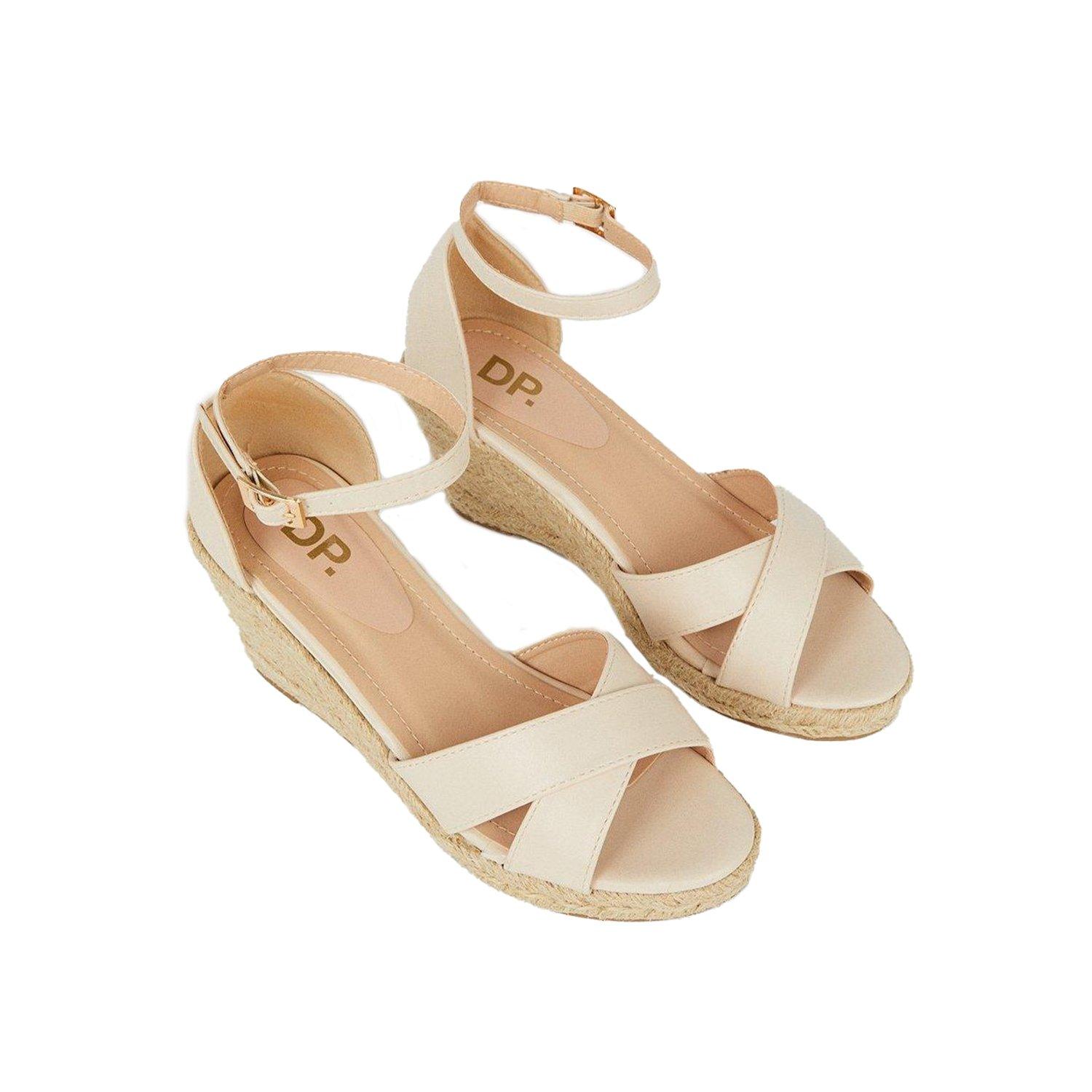 Image of Schuhe Mit Keilabsatz Rosie, Überkreuzt Damen Pink 41