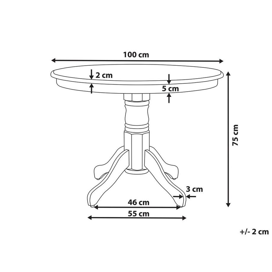 Beliani Esstisch aus MDF-Platte Skandinavisch AKRON  