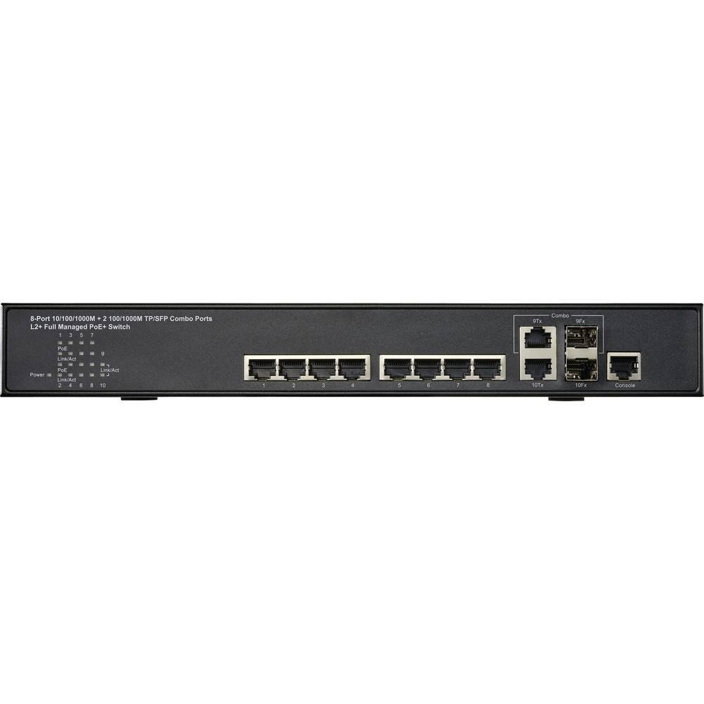 Renkforce  8+2 Port RJ45/SFP+ Gigabit Managed Switch PoE 