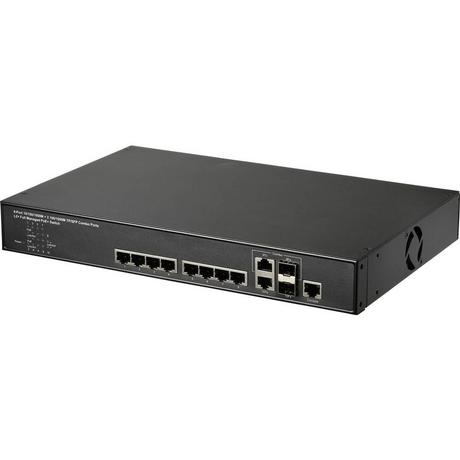 Renkforce  8+2 Port RJ45/SFP+ Gigabit Managed Switch PoE 