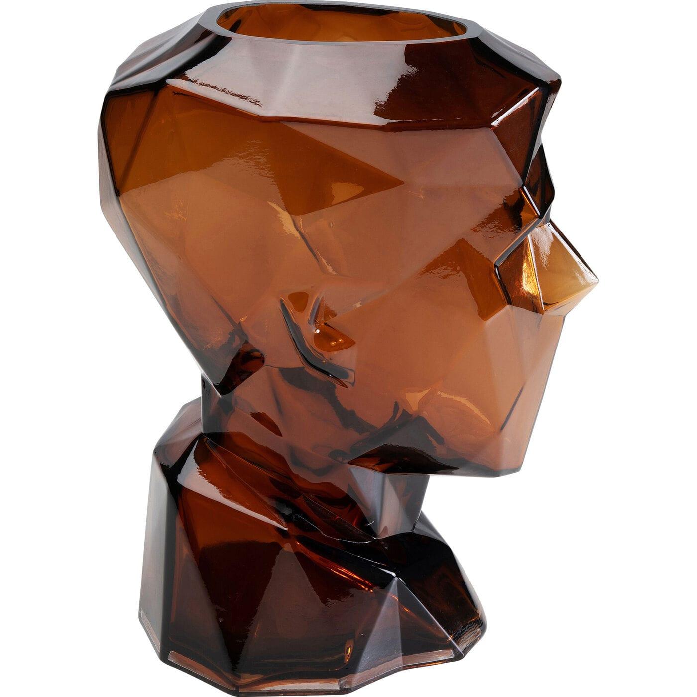 KARE Design Vase Prisma Face marron 30  