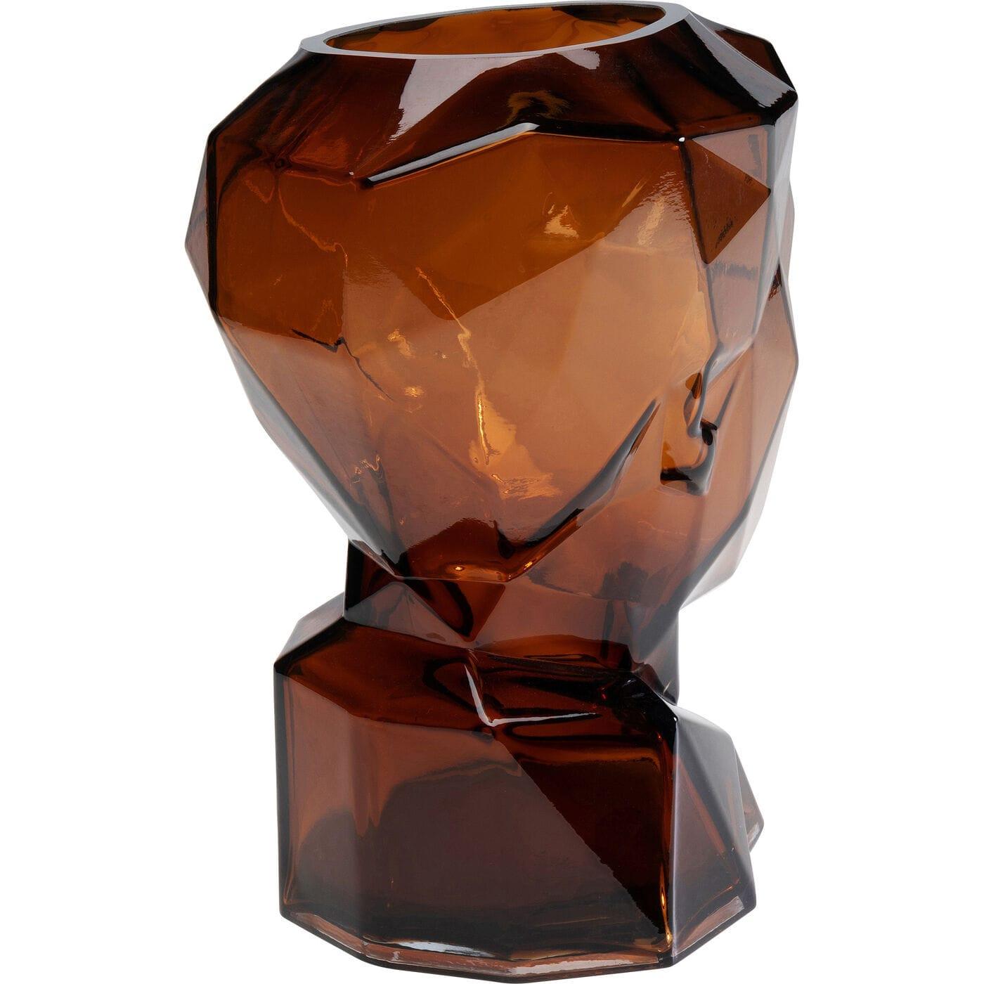 KARE Design Vase Prisma Face marron 30  