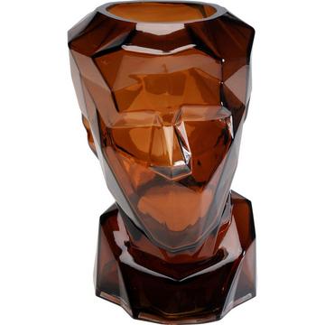 Vase Prisma Face marron 30