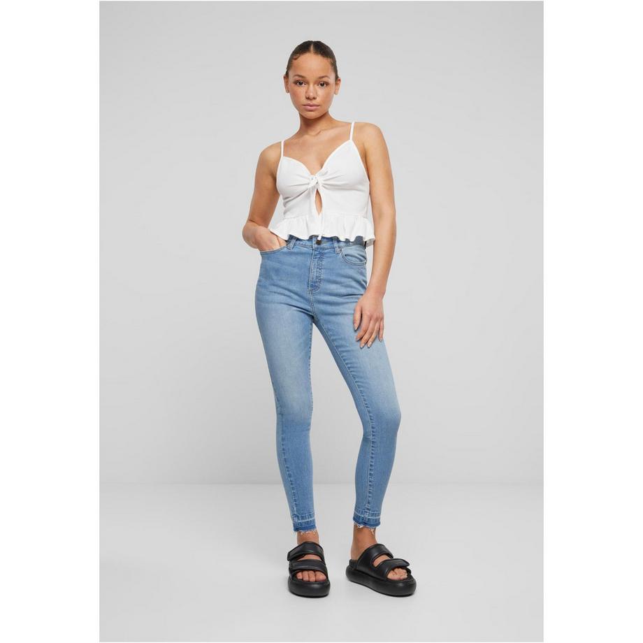 URBAN CLASSICS Waffel Piqué Rüschen Tanktop  