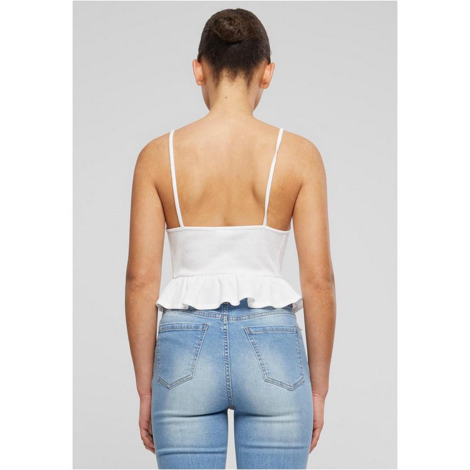 URBAN CLASSICS Waffel Piqué Rüschen Tanktop  