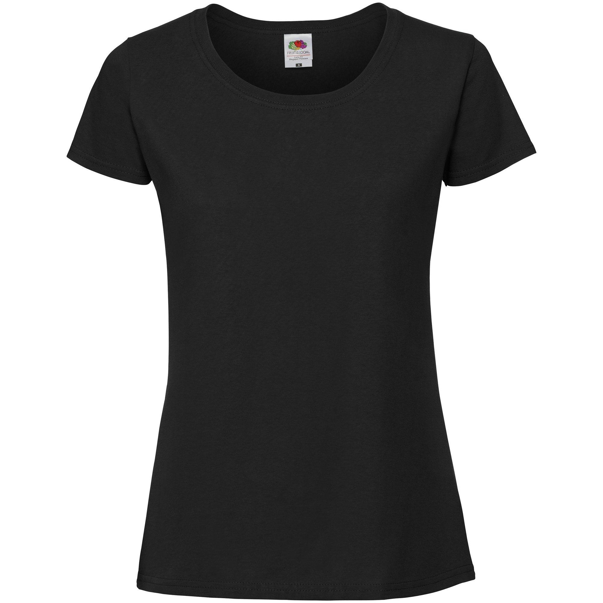 Image of Fruit Of The Tshirt, Enganliegend Damen Schwarz XXL