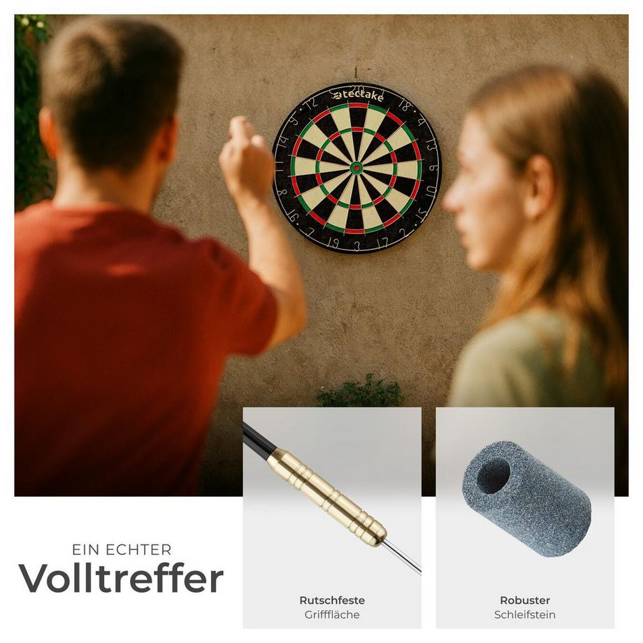 Tectake  Bersaglio per freccette Bully In sisal robusto con filo ultra sottile 