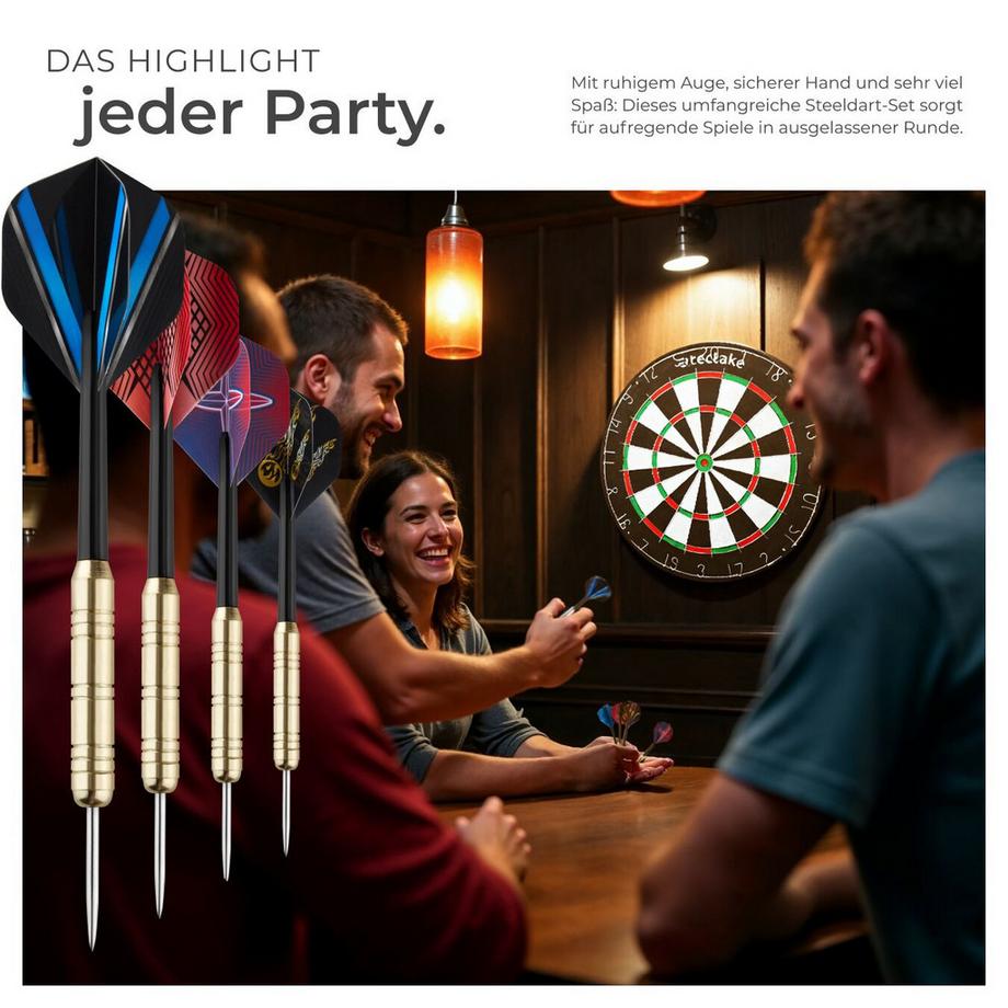 Tectake  Cible de fléchettes BULLY en sisal robuste avec un fil ultrafin 