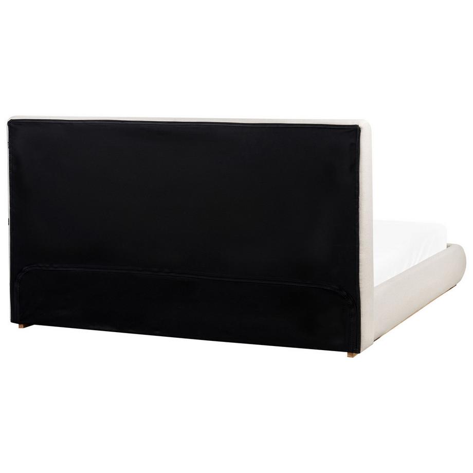 Beliani Lit ottoman en Tissu  CAMPAGNE  