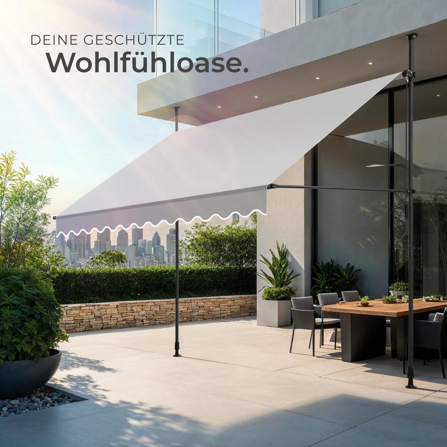 Tectake Store à pince sans perçage  avec manivelle  