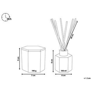 Beliani Duftkerze mit Duftverteiler aus Sojawachs Modern CLASSY TINT  