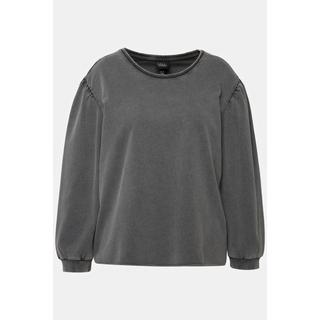 Ulla Popken  Sweat-shirt oversize à col rond et manches longues 