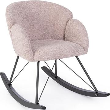 Fauteuil à bascule Sibilla vieux rose