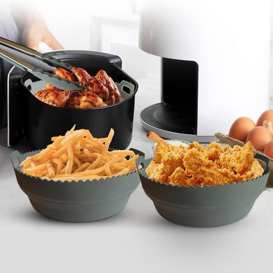 Northio Formulaire réutilisable pour airfryer - gris  