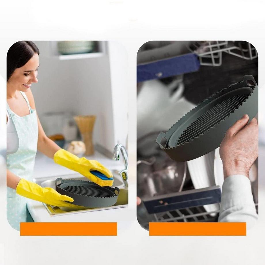 Northio Formulaire réutilisable pour airfryer - gris  