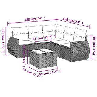 VidaXL Garten sofagarnitur poly-rattan  