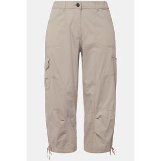 Ulla Popken  Pantaloni cargo a 7/8 con cintura comoda 