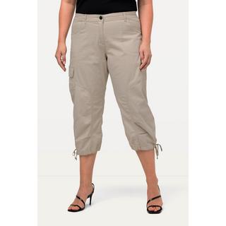 Ulla Popken  Pantaloni cargo a 7/8 con cintura comoda 