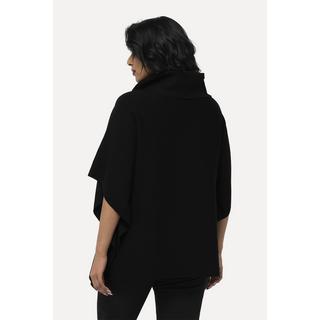 Ulla Popken  Poncho-Pullover, Oversized, Rollkragen, ärmellos 