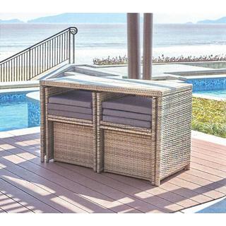 mutoni Dinette da giardino Dreflic grigio naturale (5 pezzi)  