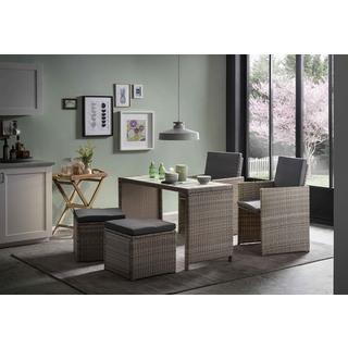 mutoni Dinette da giardino Dreflic grigio naturale (5 pezzi)  