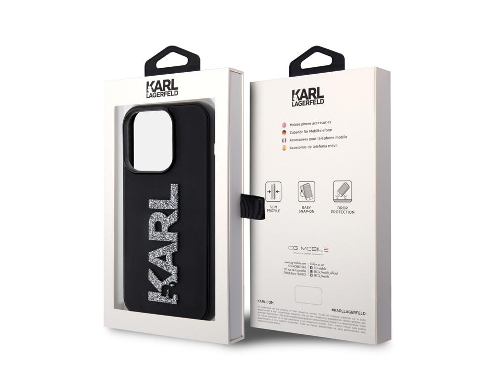 KARL LAGERFELD  Cover iPhone 15 Pro 3D Karl Glitter 