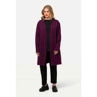 Ulla Popken  Cardigan con design grafico, scollo a V e maniche lunghe 