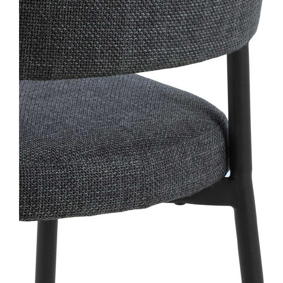 mutoni Chaise de salle à manger Neron gris foncé (1 pièce)  