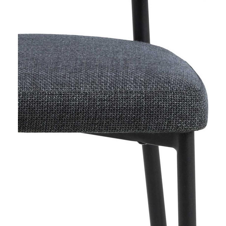 mutoni Chaise de salle à manger Neron gris foncé (1 pièce)  