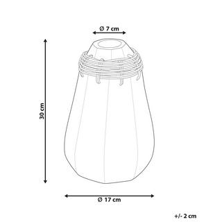 Beliani Vase décoratif en Terre cuite Boho KAMPAR  