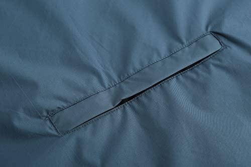 Alopini Unisex Wasserdichter Wiederverwendbarer Regenponcho mit Kapuze  