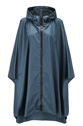 Alopini Unisex Wasserdichter Wiederverwendbarer Regenponcho mit Kapuze  