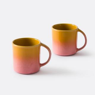 La Redoute Intérieurs Lot de 2 mugs en grès émail réactif  