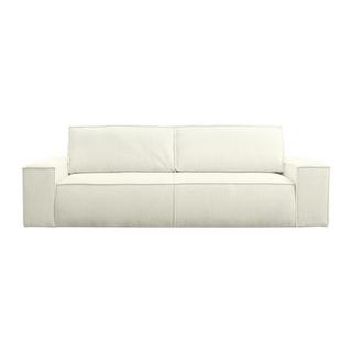 PASCAL MORABITO Canapé 4 places convertible en velours côtelé blanc AMELIA  