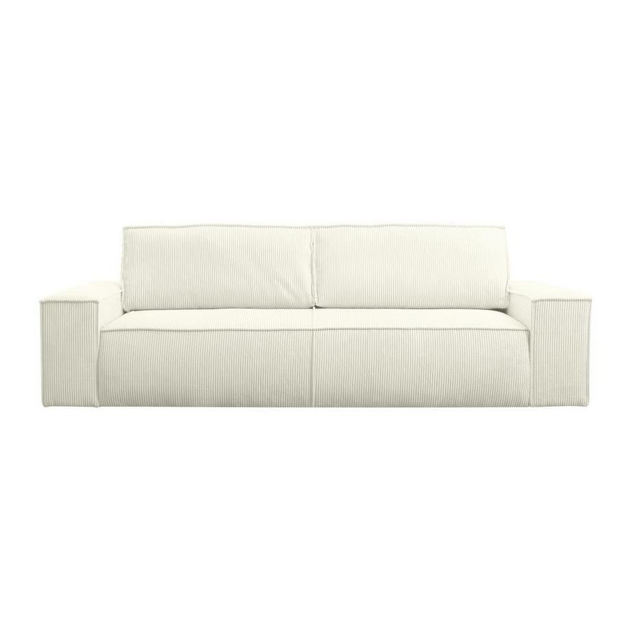 PASCAL MORABITO Schlafsofa 4-Sitzer - Cord - Weiß - AMELIA  