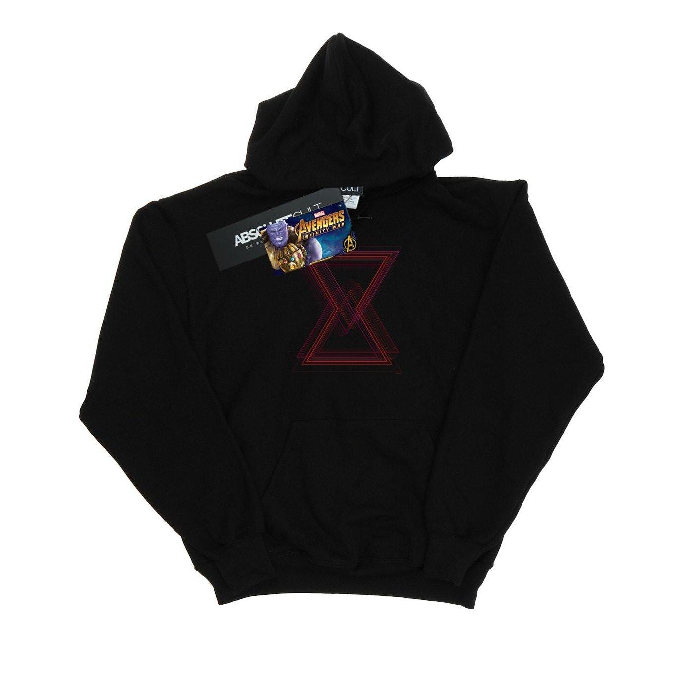 Image of Avengers Infinity War Black Widow Lines Kapuzenpullover Mädchen Schwarz 140/146