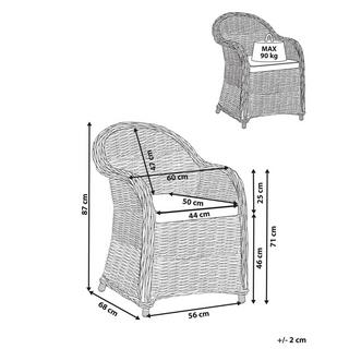 Beliani  Sedia da giardino en Rattan Classico SUSUA II 