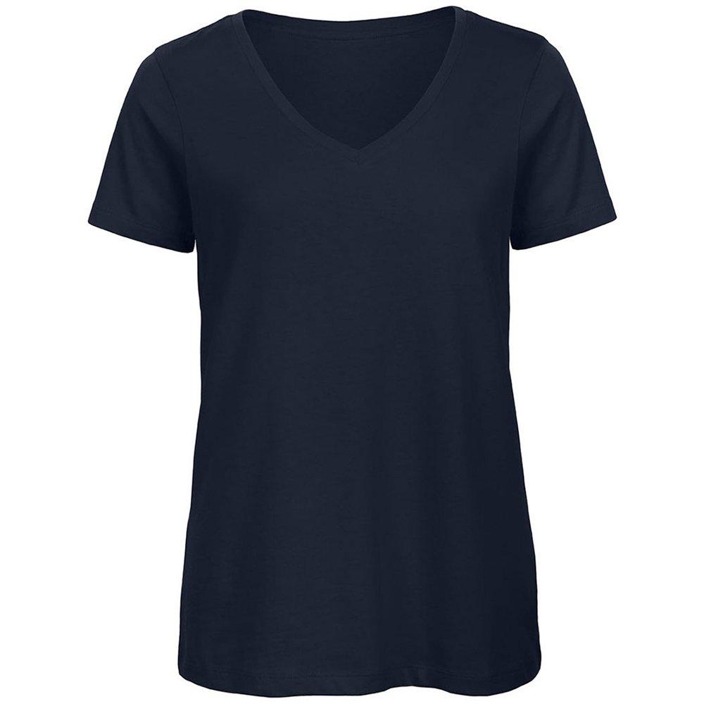 Image of B&c Favourite Tshirt Mit Vausschnitt, Organische Damen Marine M