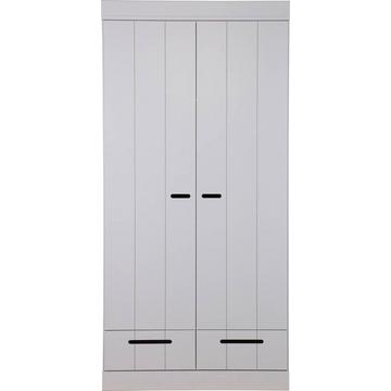 Armoire Connect 2 portes 2 tiroirs en béton de pin gris (FSC)