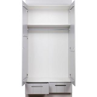 mutoni Armoire Connect 2 portes 2 tiroirs en béton de pin gris (FSC)  