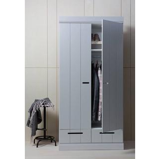 mutoni Armoire Connect 2 portes 2 tiroirs en béton de pin gris (FSC)  