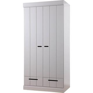 mutoni Armoire Connect 2 portes 2 tiroirs en béton de pin gris (FSC)  