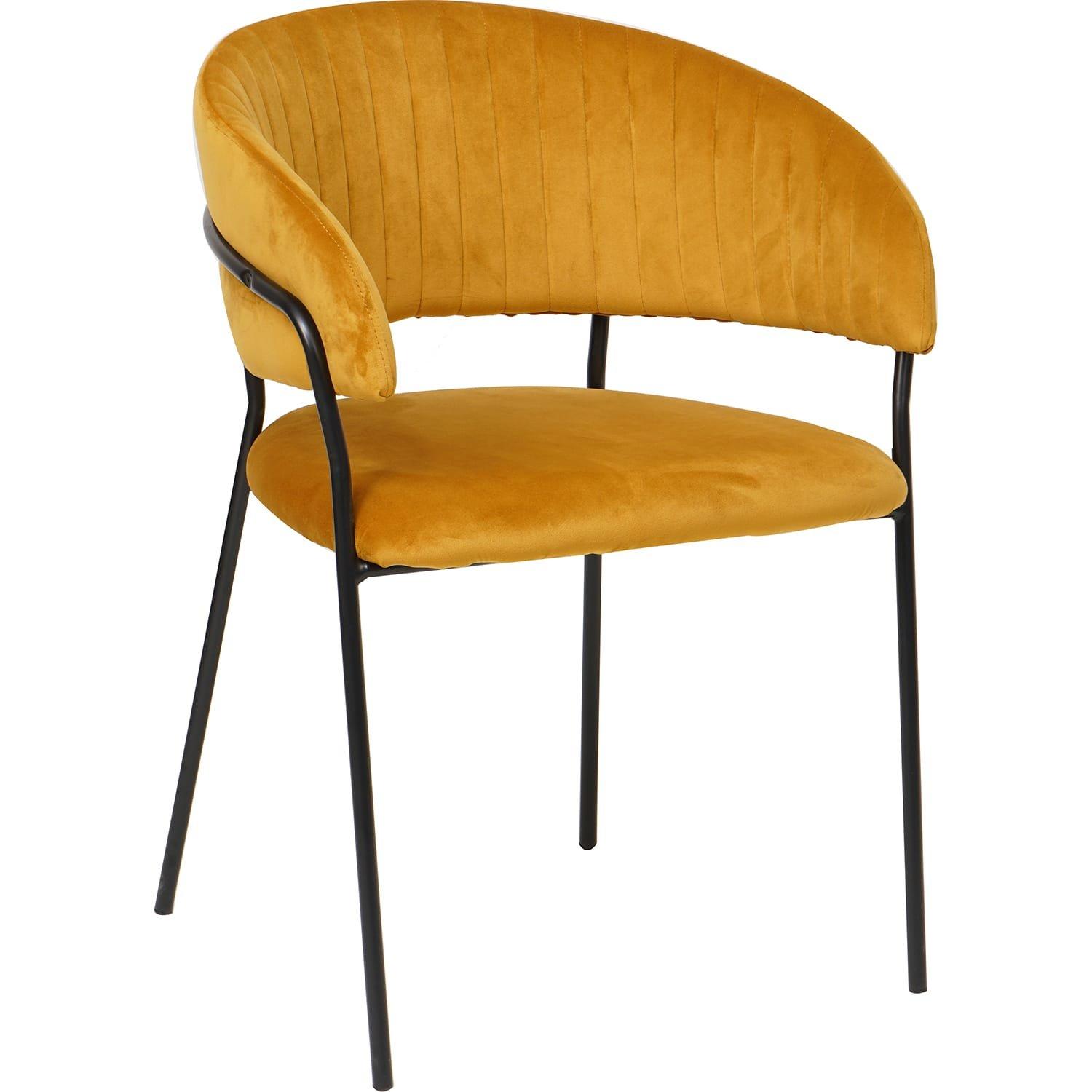 Image of Stuhl Samt gelb Stuhl Samt gelb