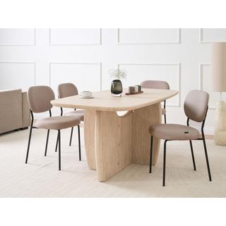 Beliani Tavolo da pranzo en Fibra a media densità (MDF) Minimalista TRAVERS  