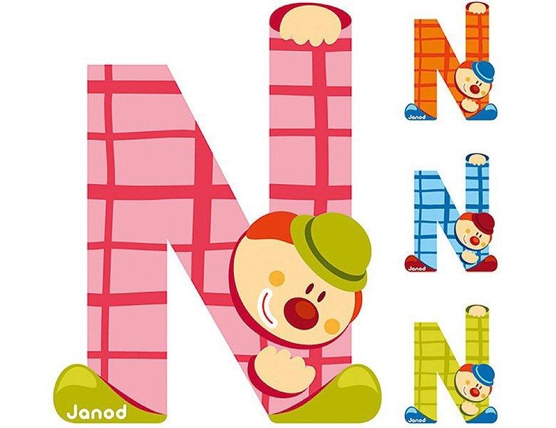 Janod Buchstaben Clown N  