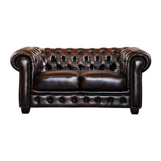 LINEA SOFA Chesterfield Garnitur 3+2+1 Büffelleder BRENTON  